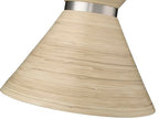 ML Lighting | Jaycen Collection | 47001-BN | 1 Light Pendant in Brushed Nickel Finish with Nature Bamboo Nature Shade | Perfect for Kitchens, Dining Rooms, Living Rooms, Entryways, Hallways - color: Brushed Nickel