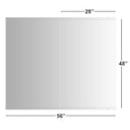 Ruomeng Home Gym Mirror, 48''x28''x2PCS Full Length, Large Frameless Body Mirror Tempered Glass for Gym, Workout, Yoga, Garage, Dance Studio - size: 48"x28"-2pcs