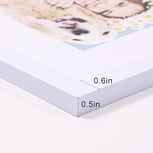 decorUhome 4x6 Picture Frame Set of 10, Display Photos 3.5x5 with Mat or 4x6 Unmatted for Picture Frames Collage Wall Decor, White - color: White, size: 4x6