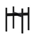 FaithLand Mid Century Plant Stand Indoor Outdoor (EXCLUDING 8" Plant Pot), Metal Planter Stand, Potted Plant Holder, Black, Hold Up to 8 Inch Planter - Upgraded Design - size: 8 inch