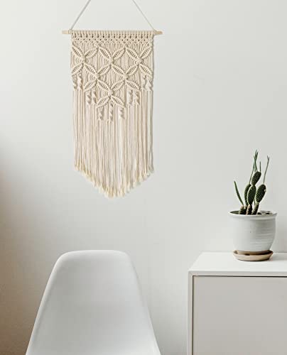 Handmade Cotton Home Decor Macrame Wall Hanging - color: Beige 1