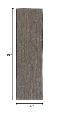 Martha Stewart x SAFAVIEH Area Rug Collection - 2'3" x 8' Runner, Charcoal, Sisal & Jute, Farmhouse Style, Ideal for Living Room, Bedroom, Foyer, Hallway (MSR9501F) - color: Charcoal, size: 2'3" x 8' (Runner)