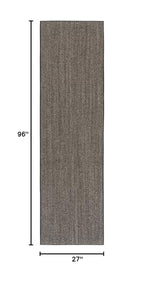Martha Stewart x SAFAVIEH Area Rug Collection - 2'3" x 8' Runner, Charcoal, Sisal & Jute, Farmhouse Style, Ideal for Living Room, Bedroom, Foyer, Hallway (MSR9501F) - color: Charcoal, size: 2'3" x 8' (Runner)