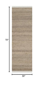 SAFAVIEH Natural Fiber Collection Runner Rug - 2'6" x 6', Grey, Handmade Boho Fringe Woven Jute, Ideal for High Traffic Areas in Living Room, Bedroom (NF368C) - color: Grey, size: 2'6" x 6' (Runner)