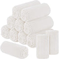 Buryeah 12 Pcs Flannel Throw Blanket Bulk 50 x 60 in Sleepover Blanket Outdoor Wedding Throw Lightweight, Oeko-tex Standard 100 Certified for Sofa Homeless Gifts (Cream White) - color: Cream White