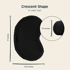 Retrospec Sedona Zafu Meditation Cushion Filled w/Buckwheat Hulls - Yoga Pillow for Meditation Practices - Machine Washable 100% Cotton Cover & Durable Carry Handle, Crescent, Black - color: Black, size: 1 Count (Pack of 1)