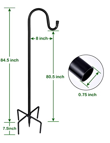 Ottsuls Shepherd-Hooks Adjustable for Bird-Feeder Lantern Plant-Hook Garden-Stake - Plant Stand Hanger for Outdoor Flower Basket, Bird Feeder Hanger Weddings Decor - size: 92 INCH, style: A-2 Pack