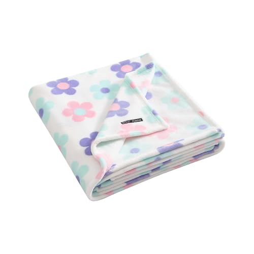 Betsey Johnson - Blanket, Buttery-Soft Throw Blanket for Couch or Bed, Boldly Plush & Oversized Bedding (Retro Daisy Toss Purple, 50" x 70") - color: Retro Daisy Toss Purple