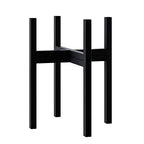 FaithLand Mid Century Plant Stand Indoor Outdoor (EXCLUDING 10" Plant Pot), Metal Planter Stand, Potted Plant Holder, Black, Hold Up to 10 Inch Planter - Fits Snake Plant - Upgraded Design. - size: 10 inch