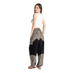Tranquil Threads Women's Harem Pants with Pockets and Drawstring, Hippie Boho Yoga Clothes - color: Smokey Black, size: X-Large