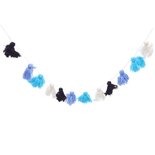 Ciieeo Room Decorations Creative Tassel Ornament Hand-Woven Hanging Decor Decorative Tassel Wall Pendant for Boys and Girls Room - color: Blue