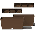 Veradek Midori Long Trough Planter (Espresso, 31 inch - 2 Pack with 2 Saucer Trays) - color: Espresso, size: 31 inch - 2 pack with saucers