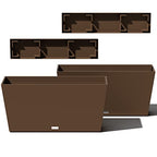 Veradek Midori Long Trough Planter (Espresso, 31 inch - 2 Pack with 2 Saucer Trays) - color: Espresso, size: 31 inch - 2 pack with saucers