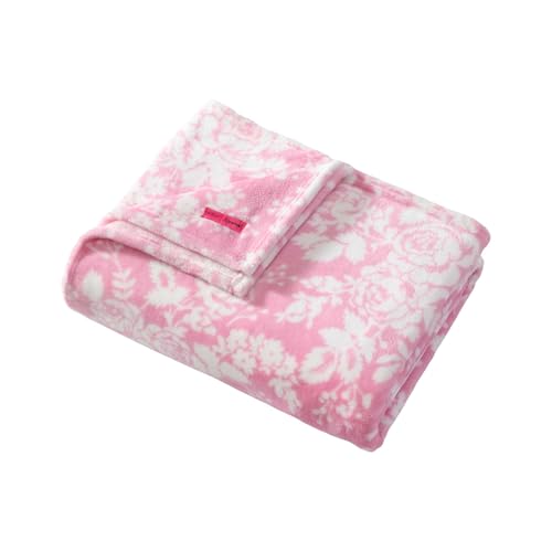 Betsey Johnson - Blanket, Buttery-Soft Throw Blanket for Couch or Bed, Boldly Plush & Oversized Bedding (Cottage Floral Pink, 50" x 70") - color: Cottage Floral