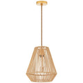 Woven Pendant Lights Hanging Lamp with 12" Hand Rattan Basket Shade Antique Brass Brush Paint Finish for Kitchen Island Farmhouse Dining Room Bar Bedroom Foyer Hallway - color: A- Brass