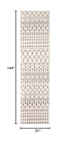 Livabliss Elsie Global Bohemian Runner Area Rug,2'7" x 12',Khaki/Gray - color: Khaki / Gray, size: 2'7" x 12' (Runner)