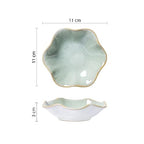 JAMEND CLXP 2PCS Lotus Leaf Shape Ring Holder Dish, Small Key Bowl, Ceramic Trinket Tray Jewelry Dish Organizing Necklace Earrings for Mom Friend Sister, All Jewelries Are NOT Included, Light Green.… - color: Light Green-2PCS
