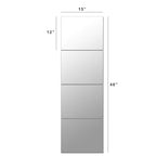 Ruomeng Full Length Wall Mirror Tiles, Gym Mirrors 12" x 15" x 4Pcs Square Wall Mounted Mirror, Frameless Mirror Tiles for Home Gym, Bedroom, Door - size: 15"x12"-4pcs