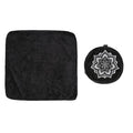 Meditation Zafu Cushion Set,Removable Machine-Washable Luxury Velvet Cover (Black（Only Cover）) - color: Black（only Cover）