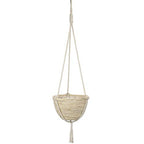 Natural Hanging Seagrass Plant Baskets, Macrame Plant Hangers, Indoor Boho Plant Hanger, for Indoor Outdoor Home Decorations Fence Planters Plant Flower Pots