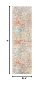 SAFAVIEH Madison Collection Runner Rug - 2'2" x 6', Grey & Turquoise, Modern Abstract Design, Non-Shedding & Easy Care, Ideal for High Traffic Areas in Living Room, Bedroom (MAD460G) - color: Grey/Turquoise, size: 2'2" x 6' (Runner)