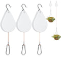2026 Upgraded Retractable Plant Hanger,Plant Pulleys for Hanging Plants,Easy to Raise and Lower,Quick Lock,Heavy Duty, Adjustable Hook for Garden Baskets Pots,Birds Feeder,(3Pcs,White) - color: 3pcs-white