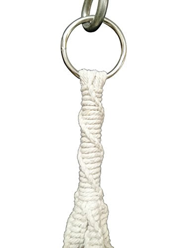 4 Legs Cotton Rope Macrame Plant Hanger Hanging Planter Holders Cream Color, 48-inches for 10-12" Pot (Cream) - color: Cream