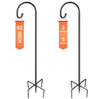 Shepherd-Hooks Adjustable for Bird-Feeder Lantern Plant-Hook Garden-Stake - Plant Stand Hanger for Outdoor Flower Basket, Bird Feeder Hanger Weddings Décor - size: 92 INCH, style: B-2 Pack