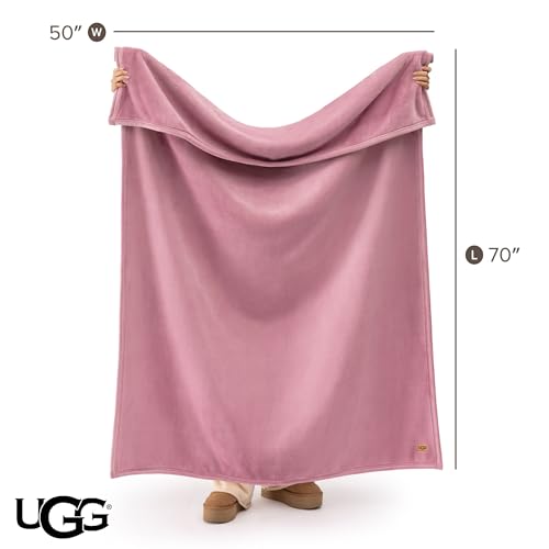 UGG Coco Throw Blanket – Soft Fluffy Blanket for Sofa, Perfect for Bedroom Decor, House Warming Gifts or Luxurious Gifts for Women, 50" x 70", Pink Dusty Orchid - color: Pink