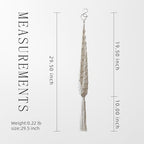 Modern Minimalist Bohemian Style Hanging Planters Plant Net Pocket Hand Woven Hanging Basket Holder Tapestry Flower Basket with Exquisite Tassel Indoor Balcony Decoration (Net) - size: Net
