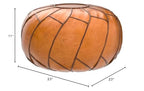 Moderner Pouf Ottoman Pumpkin Color - color: Pumpkin