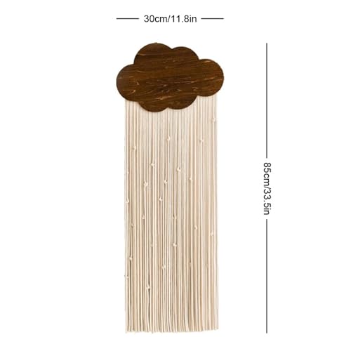 Ansley&HosHo Macrame Wall Hanging, Boho Woven Tapestry, Modern Tassel Wall Decor, Handmade Wall Art Tapestry for Bedroom, Living Room, Home, Bohemian Apartment Decoration Ornament Craft (White Cloud) - color: White Cloud