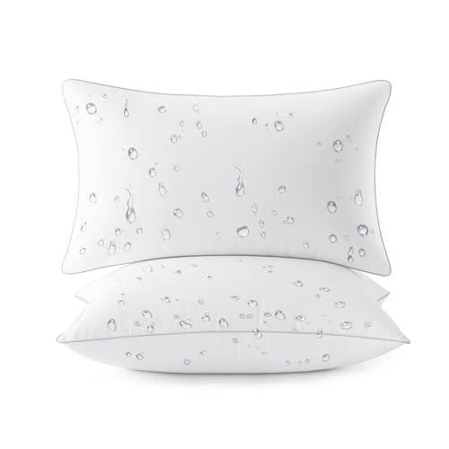 MIULEE Pack of 2 12x20 Outdoor Pillow Inserts, Waterproof Decorative Rectangle Throw Pillow Inserts for Patio Sofa Garden Porch Couch - size: 12x20 Inch