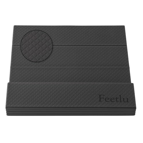 Foldable Yoga Exercise Mat, 6mm/8mm/10mm/12mm Thickness, 72 x 24 Inch - Lightweight, Anti-Slip, and Easy to Store for Yoga, Pilates, Home Workouts, and Floor Exercises - color: Black, size: 24" x 72" x 1/4"