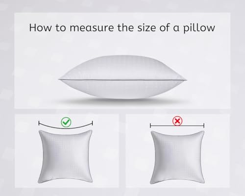 TTusavi 12"x20"Pillow Inserts Set of 2 with 100% Cotton Cover Decorative Square Throw 12x20 Pillows for Couch, Sofa and Bed - White(2, 12x20) - size: 12x20
