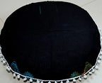 ICC Large seat Floor Cushion Cover Chair Ottoman Cover Pouf Pillow Meditation Floor Cushion Covers for Adults Seating pouffe Ottoman Throw Covers Craft Room Furniture Sitting Cover YIn Yang 32" Round - size: 32" x 32" (Pack of 1), style: YIn YAng