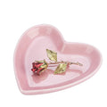 JAMEND CLXP Pink Heart Jewelry Tray, Engagement Wedding Ring Dish Earring Holder for Newlyweds, Sweet Gift for Women, Ceramic. NO ROSE. - color: Pink-Heart