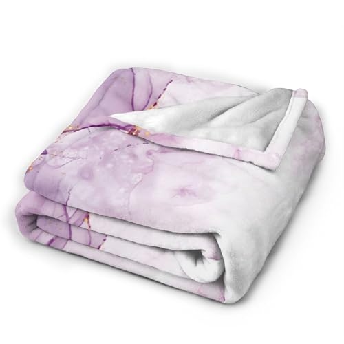 Purple Marble Print Throw Blanket for Couch Chair Sofa Bed, Flannel Soft Abstract Modern Elegant Luxury Boho Seasonal Warm Cozy Farmhouse Blanket for Bedroom Living Room Car All Season 30"x 40" - color: Marble02, size: 30X40 inch