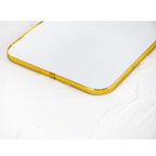Small Arched Wall Mirror with Plastic Frame Arched Bathroom Mirror (Gold, 15.75" L x 9.25" W) - size: 15.8"L x 9.3"W