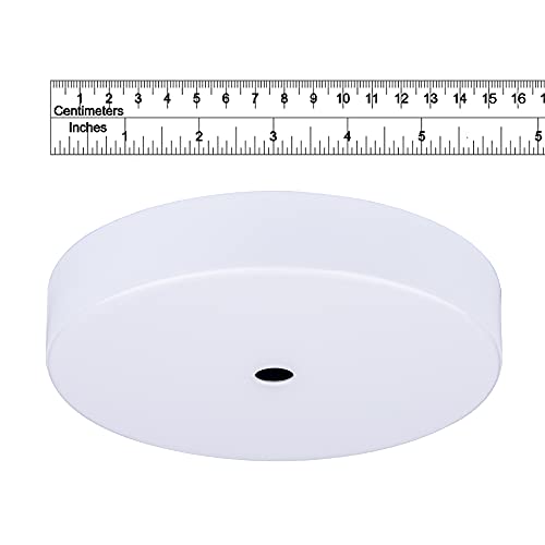 Arturesthome 5.9" White Ceiling Plate Light Kit Rewind Single Hole with Hardware,Ceiling Canopy for Pendant Lighting or Chandelier,Easier to Install Than Standard Canopies - color: White, size: 5.9 Inch