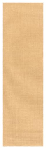 Martha Stewart SAFAVIEH x Collection Area Rug - 2'3" x 8' Runner, Natural & White, Sisal & Jute, Ideal for Living Room, Hallway, Foyer, Entryway, Bedroom (MSR9501H) - color: Natural/White, size: 2'3" x 8' (Runner)