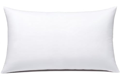 JIEITIVE Throw Pillow Inserts Hypoallergenic Premium Pillow Stuffer Square Form for Decorative Pillow Covers Cushion Set of 1-12 x 20 Inches - size: 12 x 20 Inches