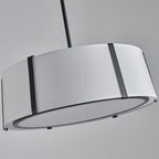 Shrine Lighting Drum Pendant Light, Modern Style, Drum Chandeliers for Dining Room, D18'' x H6'', Adjustable Chains 39'', E12*4 Sockets, White Lampshade & Black Finish - color: Black D18''