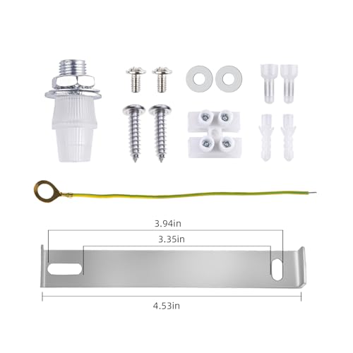 Arturesthome 4.7" White Ceiling Plate Light Kit Rewind Single Hole with Hardware,Ceiling Canopy for Pendant Lighting or Chandelier,Easier to Install Than Standard Canopies - color: White, size: 4.7 Inch