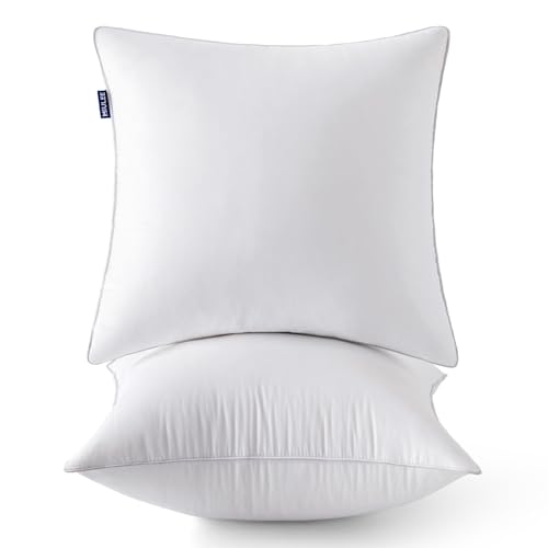 MIULEE 16x16 Pillow Inserts (Set of 2) -Decorative Throw Pillow with 100% Cotton Cover Square for Sofa Couch - size: 16x16 Inch