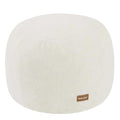 MeMoreCool Stuffed Round Pouf Ottoman Foot Rest, Floor Pouf Foot Stool with Soft Foam Chunk Filling, Small Round Ottoman Footstool Circle Footrest for Living Room, Beige - color: Teddy Beige