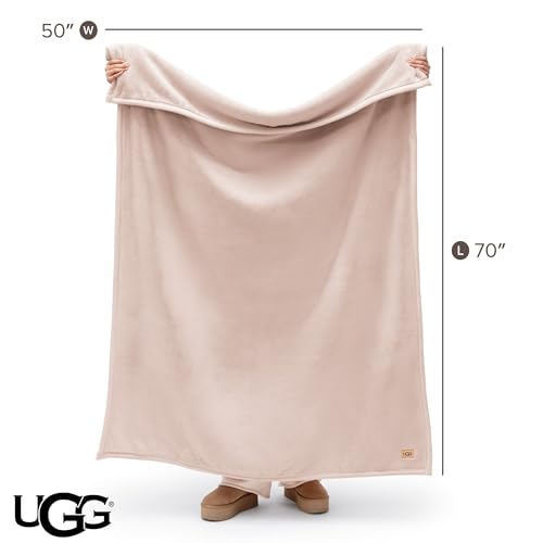 UGG Coco Plush Fleece Throw Blanket – Soft & Cozy Blanket for Couch, Bed & Sofa, Perfect for Home Decor, House Warming Gifts or Luxurious Birthday Gifts for Women, 50" x 70", Pink Himalayan Salt - color: Light Pink