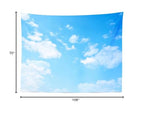 BELECO Light Blue Sky Tapestry Backdrop 106x70 Inch Sky Clouds Tapestries Ceiling Wall Bedroom Living Room Dorm Home Decor - size: 106"L x 70"W