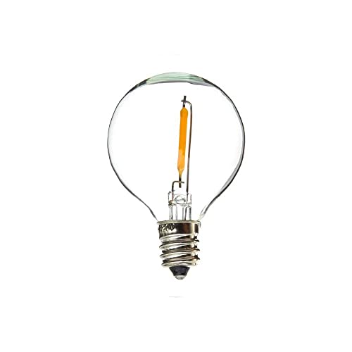 VOLT Indoor/Outdoor 120V 50FT E12 LED Bistro String Lights (Black) Hanging Globe Lights for Trees, Porch, Deck, Lanai, Patio, Garden, Yard, Balcony or Tent