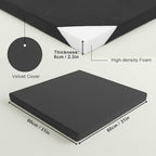 Velvet Zabuton Meditation Mat - Large Floor Pillow for Adults & Yoga Meditation Cushion - High Density Foam Floor Seating with Washable Cover, 31x31 Inch (Black) - color: Black